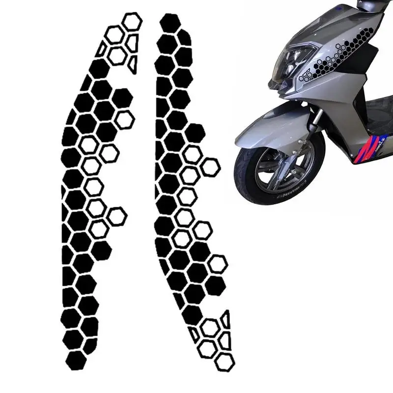 Impermeável motocicleta auto-adesivo Honeycomb adesivos, legal decalques decorativos, Motocross carro adesivos, 2pcs