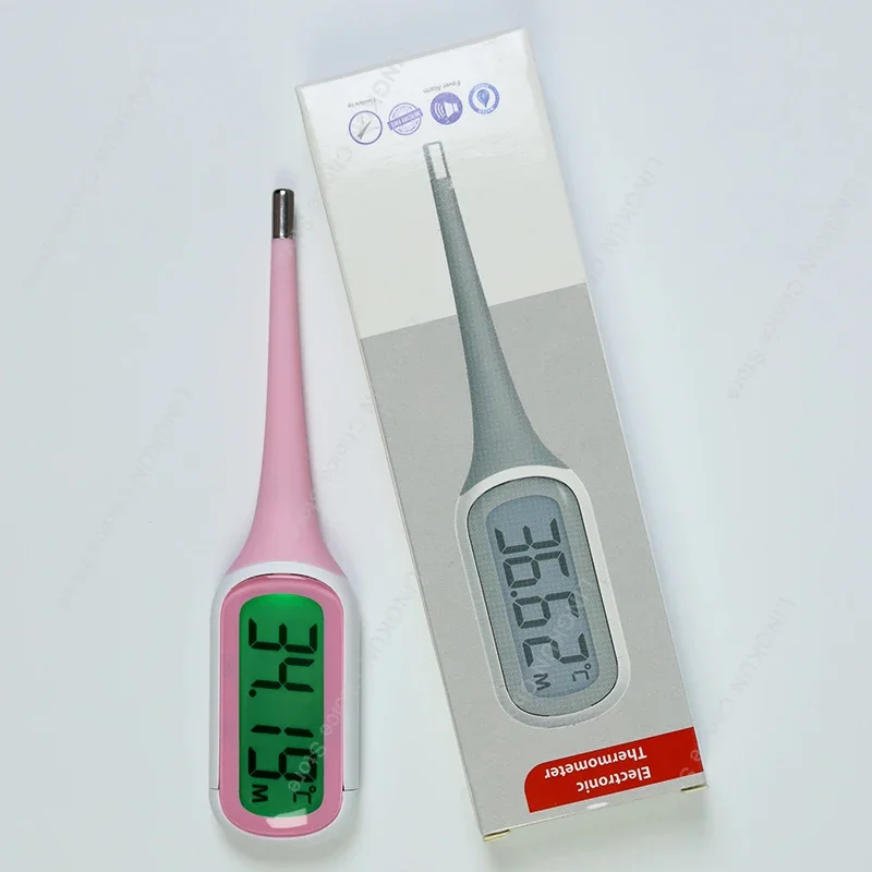 

9 Seconds Backlit Fever Thermometer Medical Household Digital LCD Medical Fast Measure Kids Baby Child Adult Body Silicone