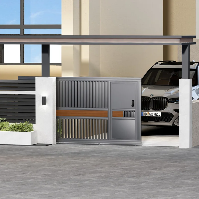 Aluminum alloy electric sliding door Electric sliding yard gate Garage door