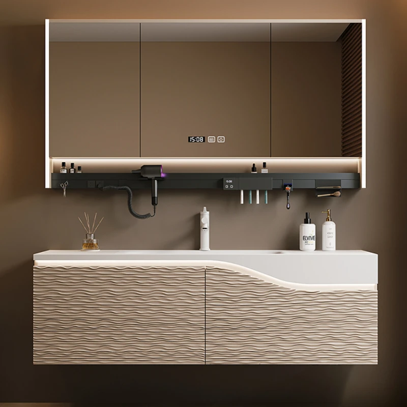 

Keli Nai integrated basin, bathroom cabinet combination, cream air toothbrush sterilizer, bathroom washbasin, washbasin