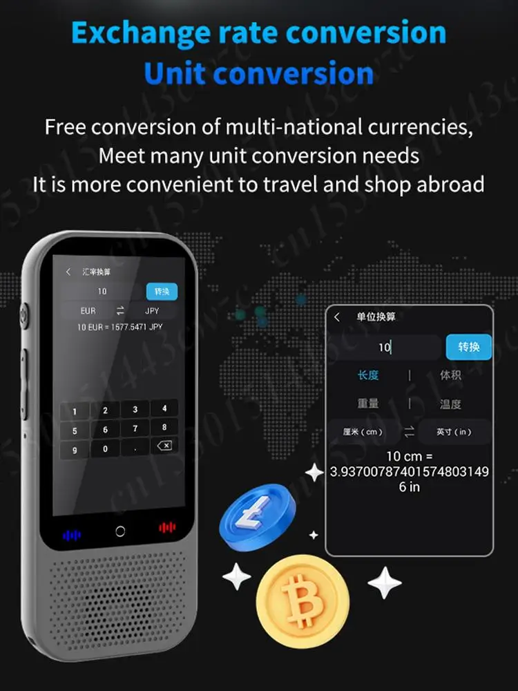 

Language Translator Device 138 Languages Voice Translating 16 Offline ChatGPT Function 3inch HD Touch Screen for Business Travel