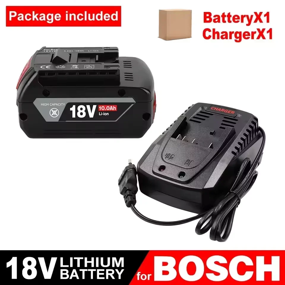 

NEW For BOSCH Authentic18V 10Ah LITHIUM-ION BATTERY GBA18V Professional GBA GSR GSB BAT618 BAT609 w/Fuel Guage