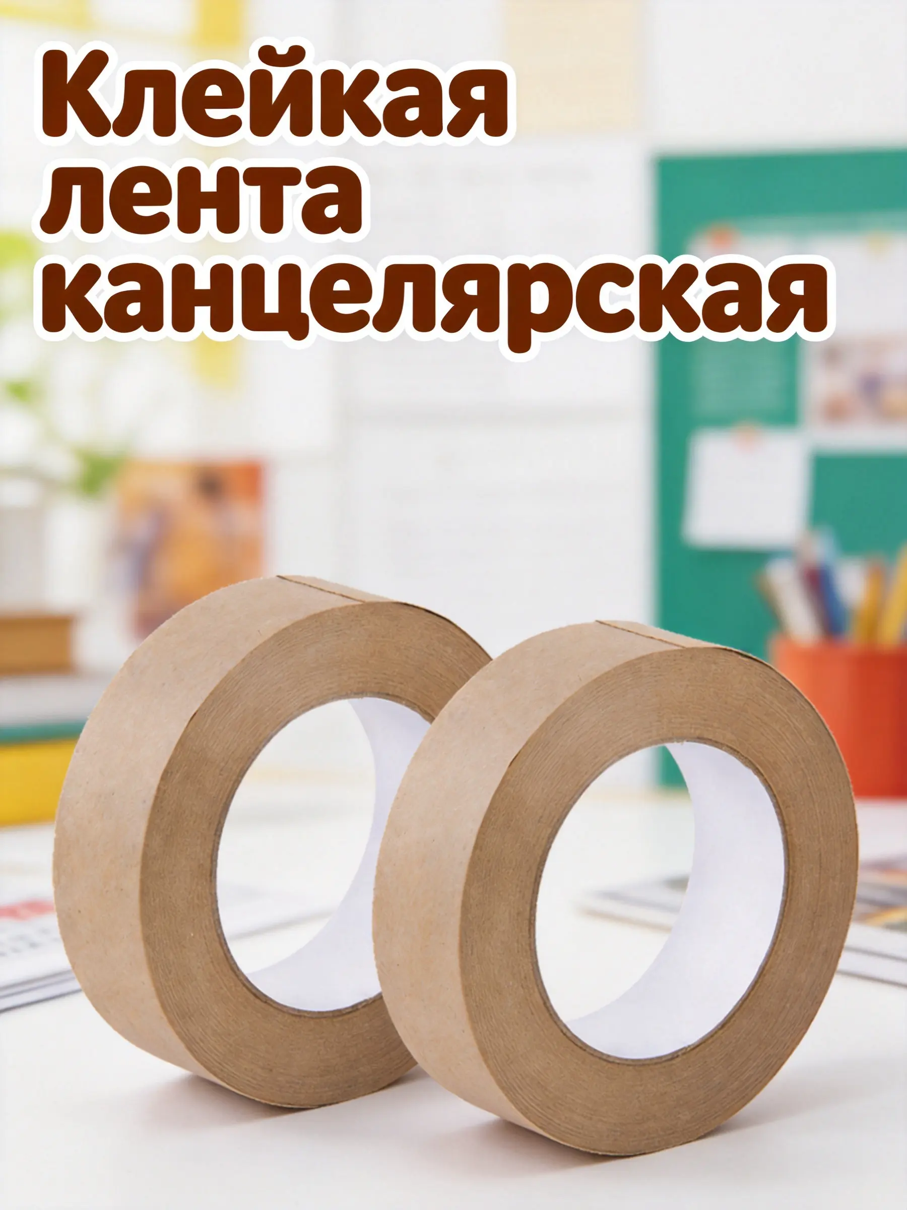 2 Roll Writable Kraft Paper Tape Lightweight Compact Multi Function Sealing Tape for Household Packaging Picture Frame Moisture