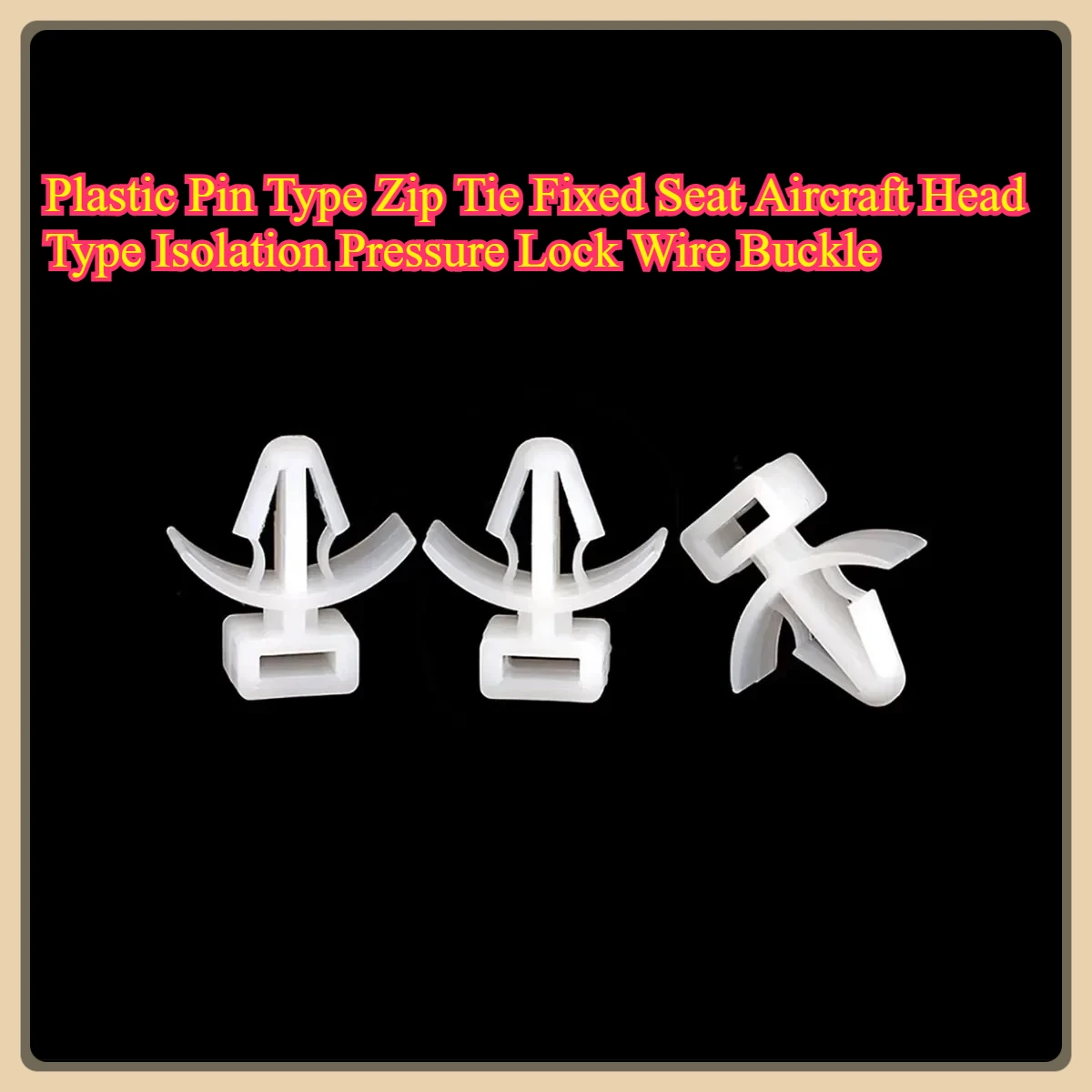 

Plastic Pin Type Zip Tie Fixed Seat Aircraft Head Type Isolation Pressure Lock Wire Buckle CCM Series