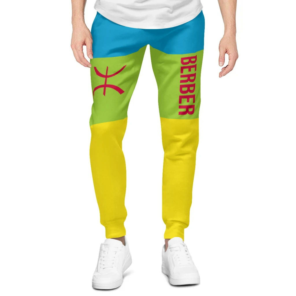 2025 Berber Flag Mens Sweatpants with Pockets Joggers for Men Sports Casual Sweat Pants With Drawstring