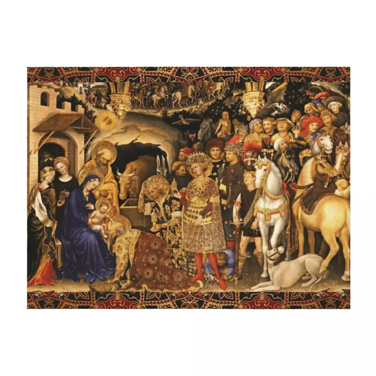 

ADORATION OF MAGI by Gentile Da Fabriano Throw Blanket Thermals For Travel Luxury Thin Beautifuls Blankets