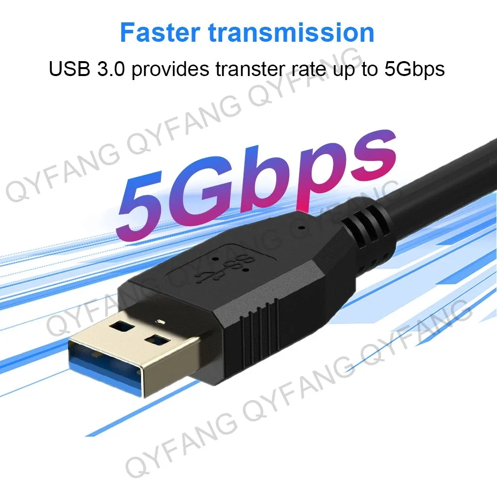 USB Male to Male Cable USB A to USB Cord USB 3.0 Cable Double End USB Cord 5Gbps for Radiator Hard Disk USB 3.0 Extender Cable