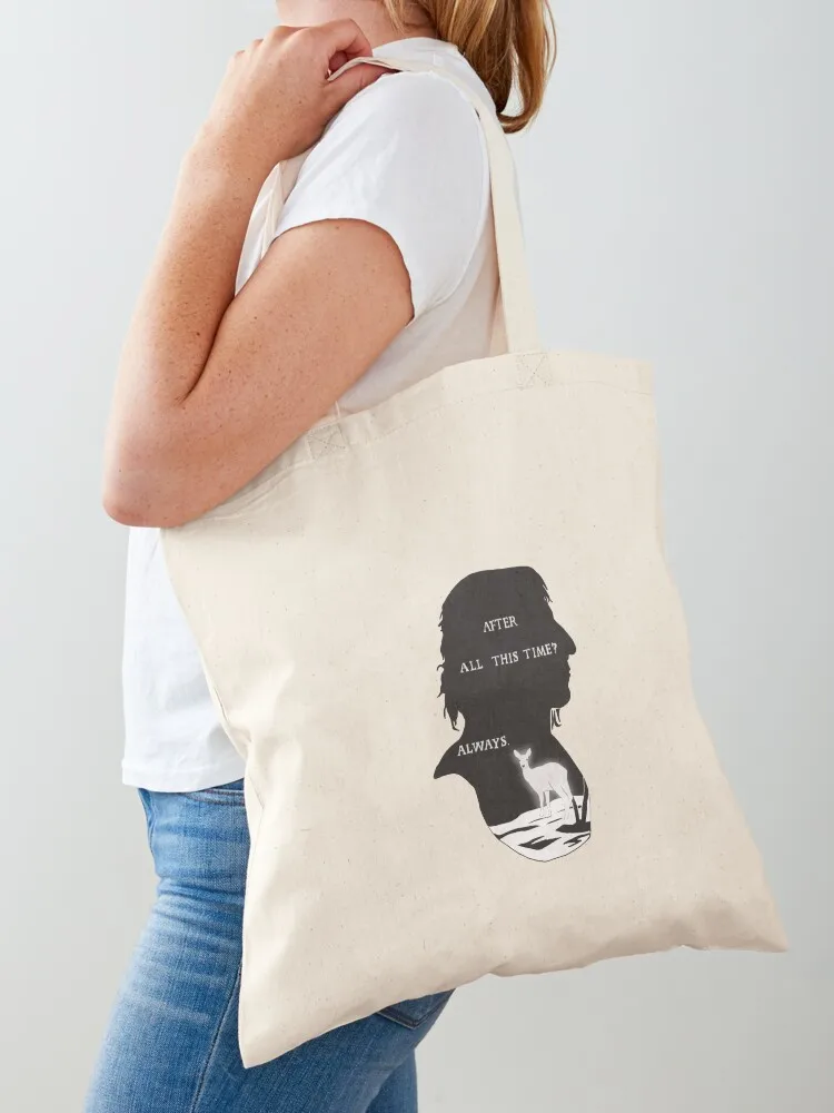 Bolso de lona con diseño de Patronus de Snape, ideal para llevar a la playa o para ir de compras.