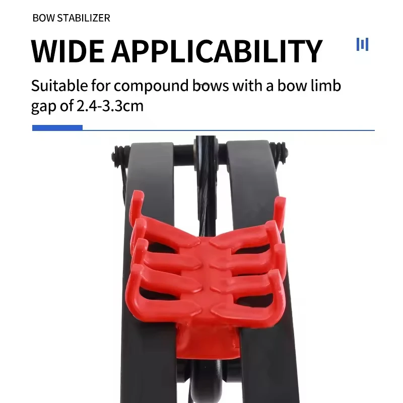 Bow Limb Vibration Damper Rubber Shock Absorber Tool‑Free Install Split‑Limb Stabilizer for Compound Bow