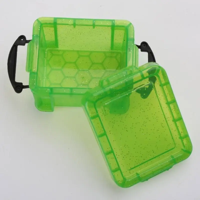 Hộp lưu trữ hình chữ nhật hộp nhựa mini E06B với hộp đựng đồ trang sức chống bụi nắp