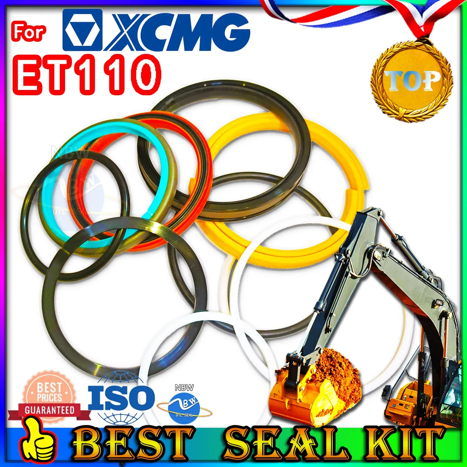 For XCMG ET110 Oil Seal Repair Kit Boom Arm Bucket Excavator Hydraulic Cylinder Bushing FKM High Suppliers Manufacturers Fix