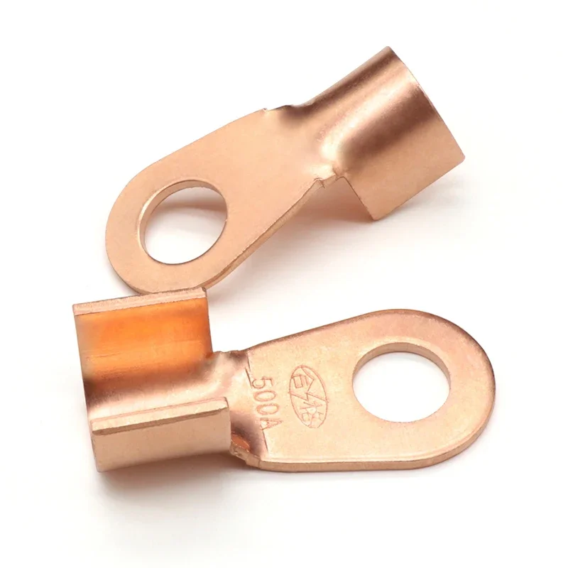 OT Type Wire Terminal 3A 5A 10A 20A 30A 40A 50A 60A 80A Red Copper Bare Nose Lugs Crimp Open Mouth Cable Connector Splice