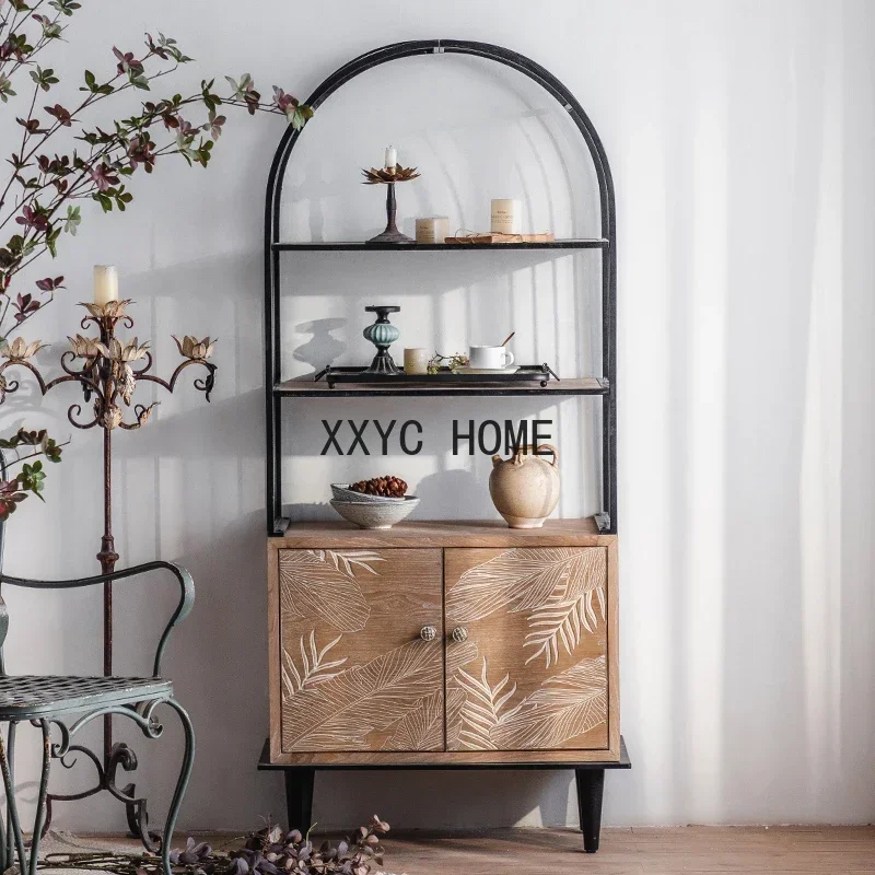 French Pastoral Style Retro Magazine Rack Shelf Bookshelf Creative Distressed Bed & Breakfast Home