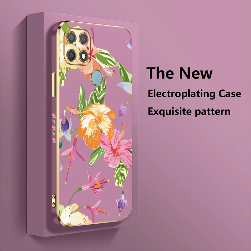 حافظة هاتف واقية للعدسة لهاتف انفينيكس سمارت 10 8 7 6 HD 5 Pro غطاء من السيليكون الناعم المقاوم للصدمات على شكل زهرة