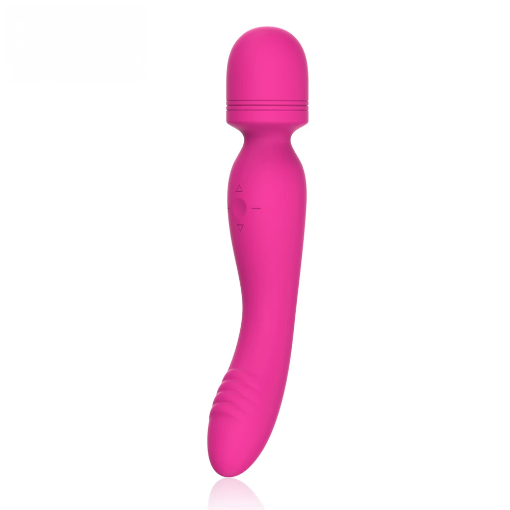 2-in-1 female vibrator, soft silicone sex toy, rechargeable adult stick massager, masturbation soft rubber