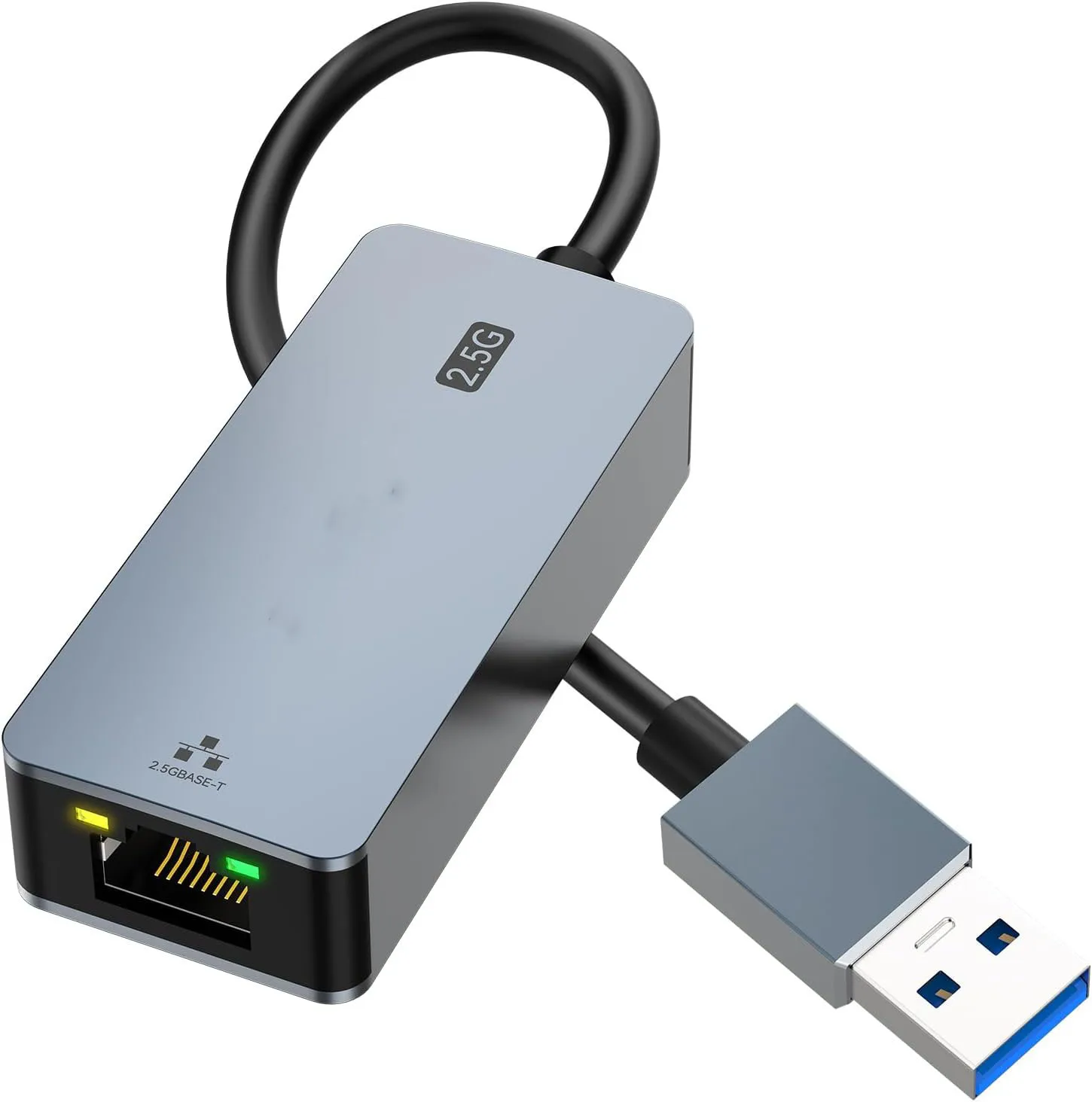 

USB to Ethernet Adapter 2.5Gb, Ethernet Adapter for Laptop, Aluminum, USB 3.0 to RJ45 Network Internet LAN Adapter, Compatible