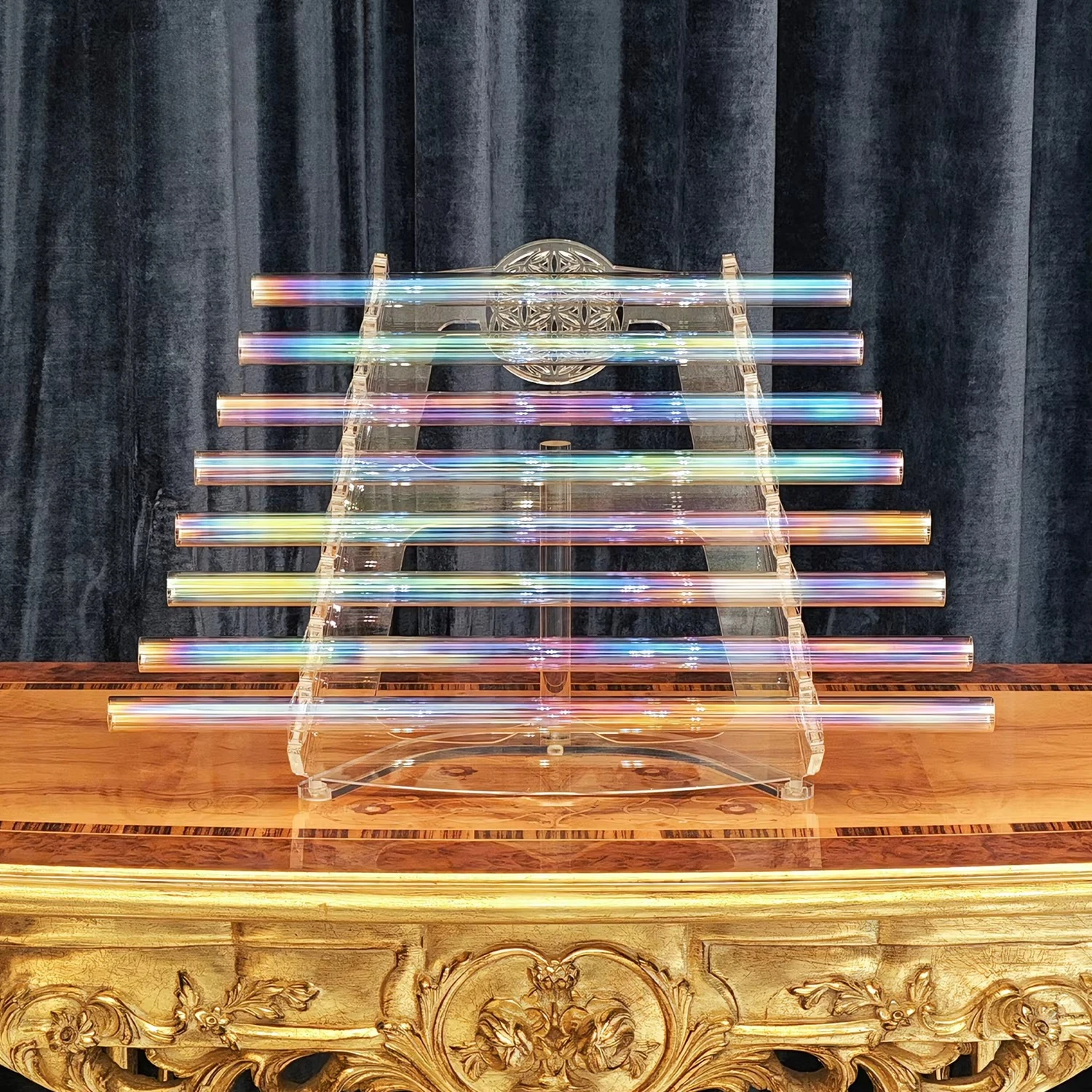 C5-C6 432Hz Aurora 8 Notes Crystal Harp with Stand and Case