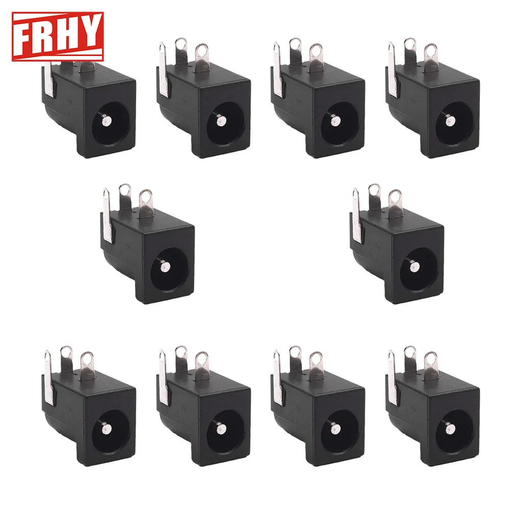 10 PCS DC-005 5.5x2.5/2.1mm 3-Pin DC Power Jack, PCB Mount, 30V 0.5A, Efficient Power Connector for Devices - Durable & Reliable