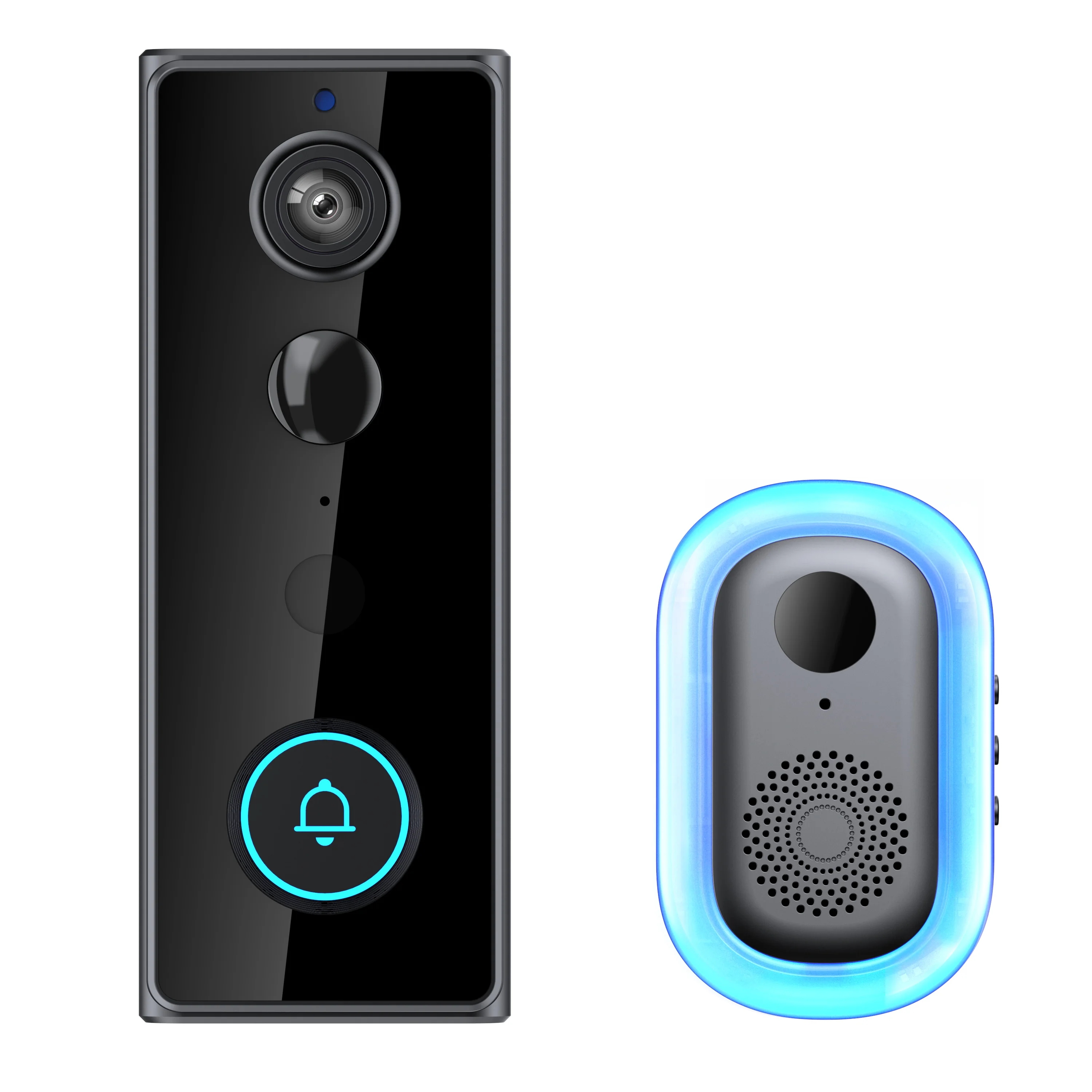 Tuya APP 720P แบตเตอรี่ WIFI IP Doorbell Intercom Visual Doorviewer โทรศัพท์ประตูวิดีโอ CHIME Peephole Viewer พร้อม CHIME