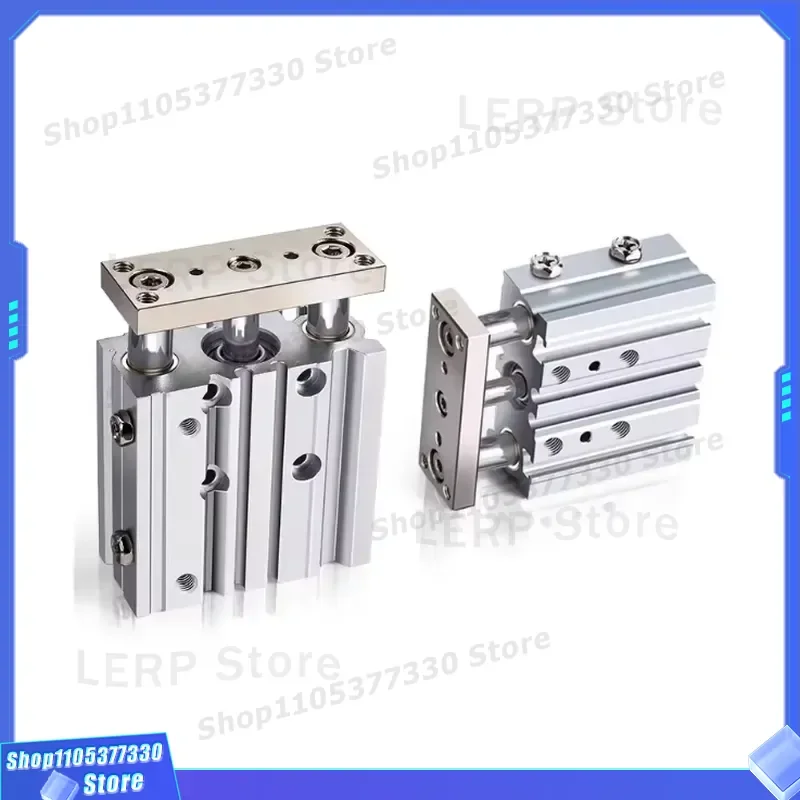 CW MGPM Series Pneumatic Three Axis Cylinder Connector 12x10 25 30 40 50mm NBR Material Air Guide Rod Assembly 1.5kg Load