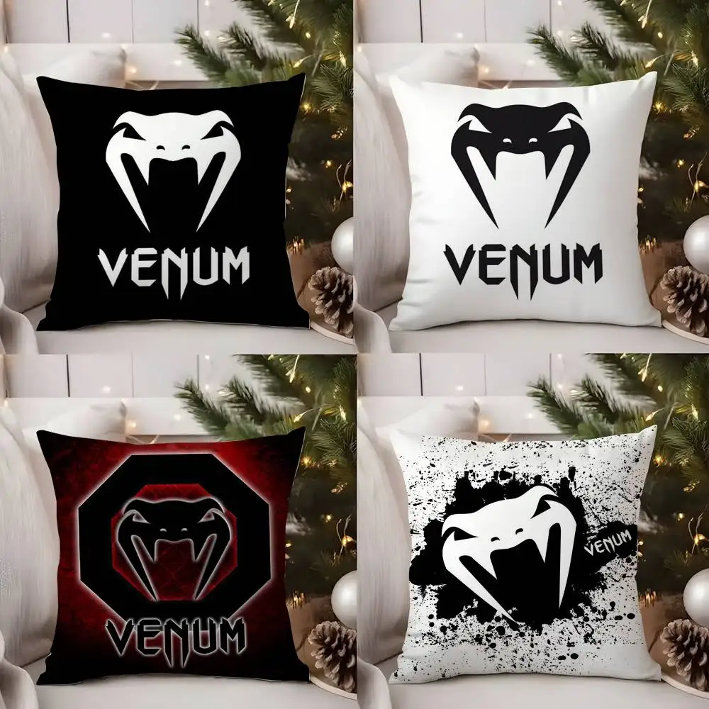 

Cool V-Venum Pillow Case Office Sofa Dorm Chair Back Short Plush Double-sided Printing Home Cushion Cover