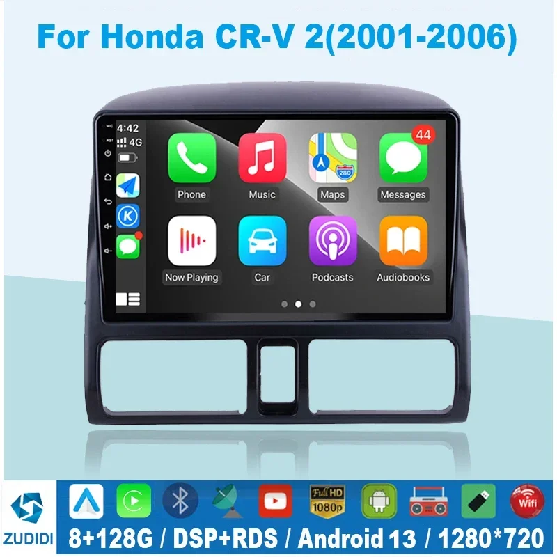 

Car Radio 2 din Android 13 Car Multimedia Video Player For Honda CR-V CRV 2 2001 - 2006 Carplay Android Auto GPS 2 din dvd