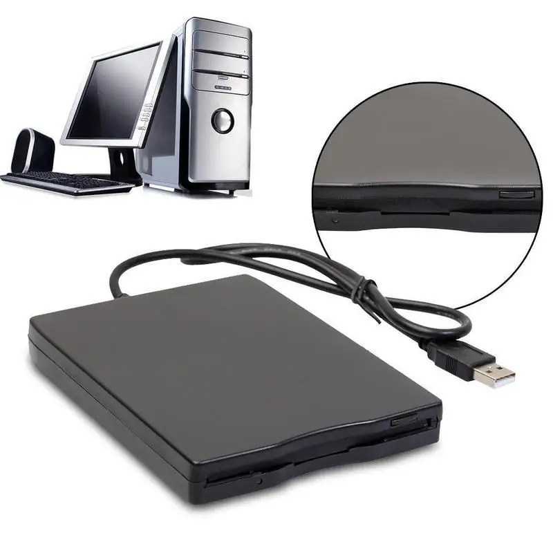 Hannord portátil 3.5 polegadas móvel usb disquete drive 1.44m discette externo fdd para computador portátil pc unidade usb plug and play