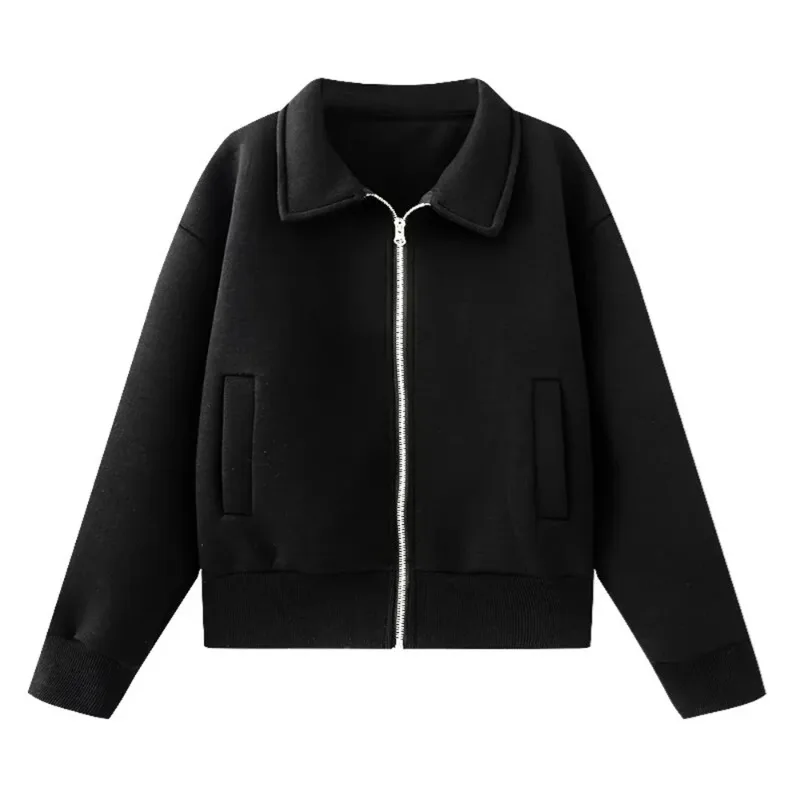 Women's Pilot Jacket with Collar Zipper Pocket Decoration Spring New Casual Women's Clothing