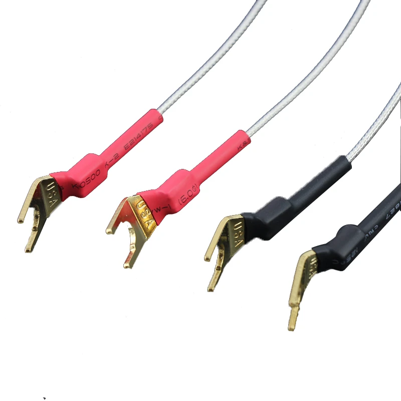 

4pcs OCC Silver Plated Jumper Cable Speaker Bridge Cable Machine Cable Amplifier LoudSpeaker Connecting Cable