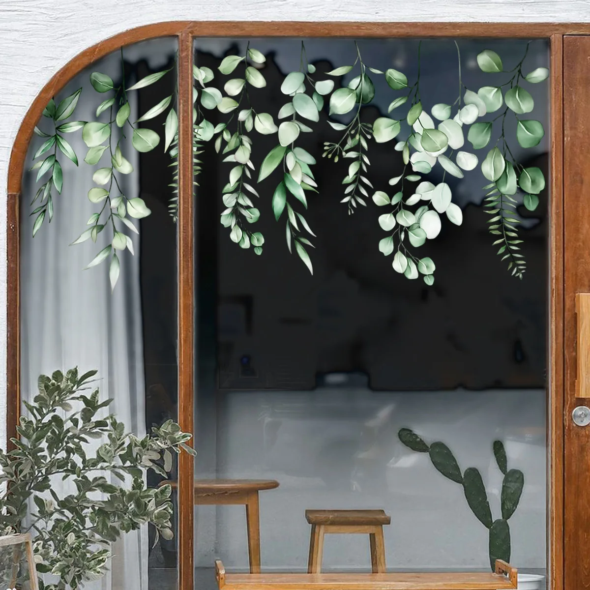 Plant flowers Flower Glass stickers Living room window theme decorative wall stickers Window stickers