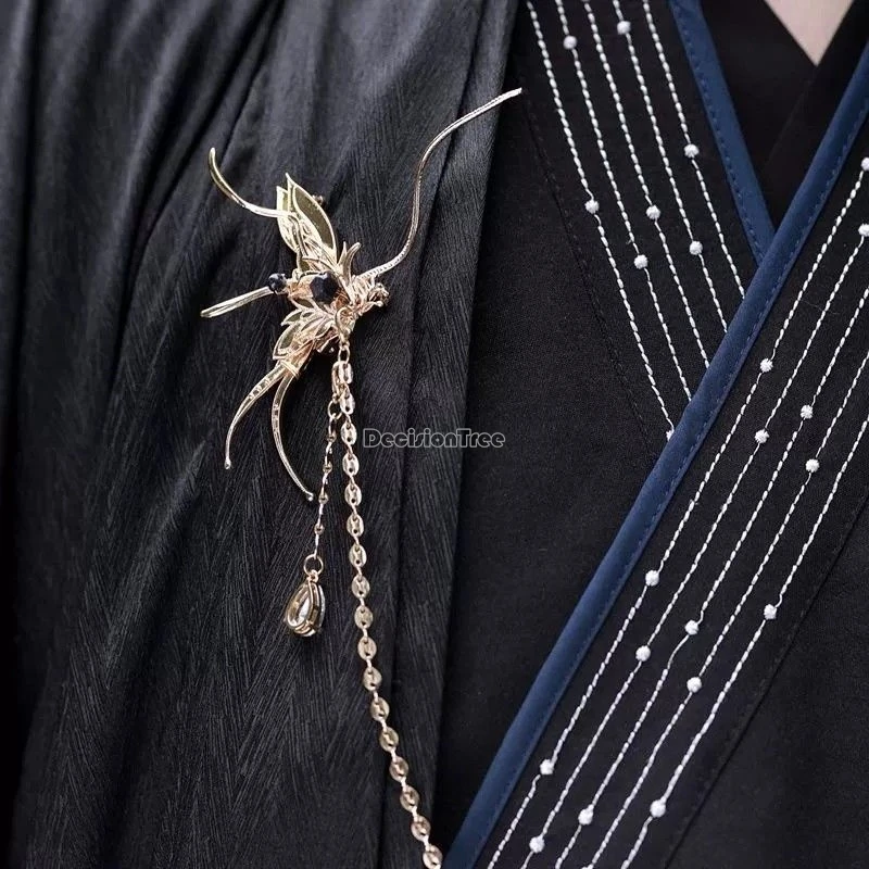 2025 nieuwe handgemaakte chinese verbeterde oude stijl hanfu kledingaccessoires retro klassieke broches ketting kwastjes accessoire