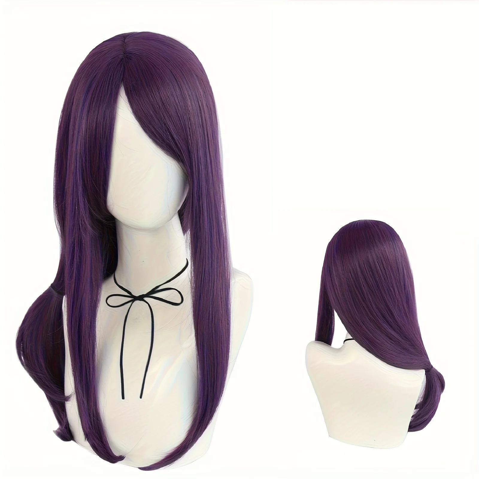

Synthetic Purple Long Straight Cosplay Wig with Bangs Anime Halloween Carnival Comic Exhibition Cosplay