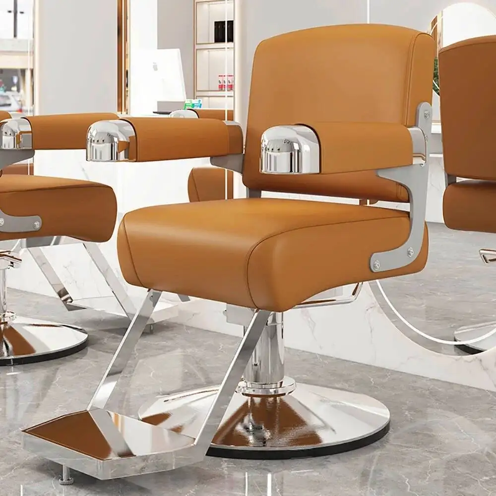 كرسي مرن حديث سيلا أثاث مريح دقيق صالون حلاقة مصمم مريح كرسي باربيريا صالون جمالي عتيق