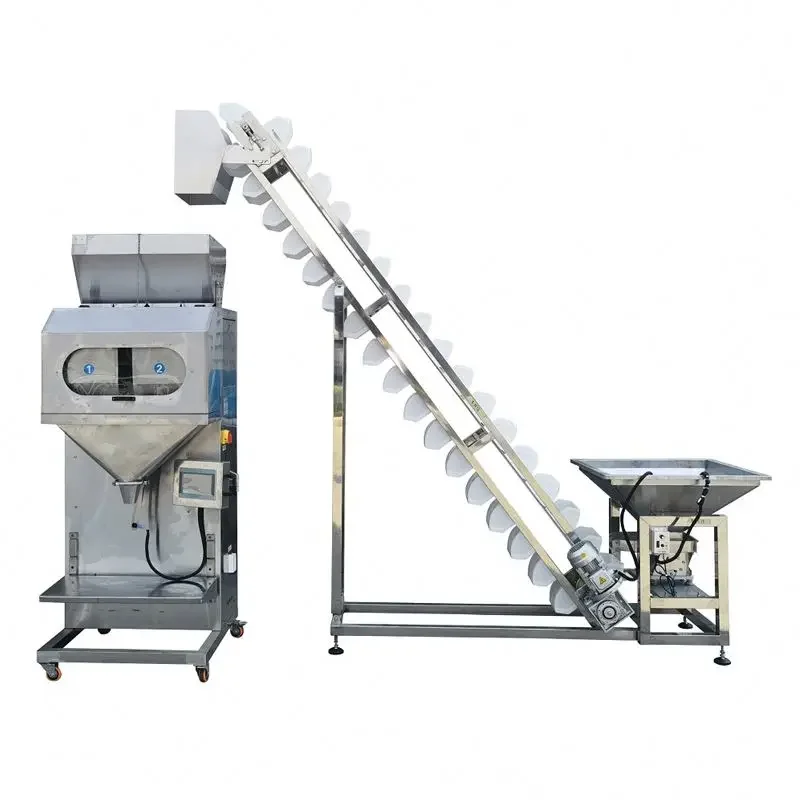 2 head granule linear scale weigher linear weigher filler packing machine for dry fruits