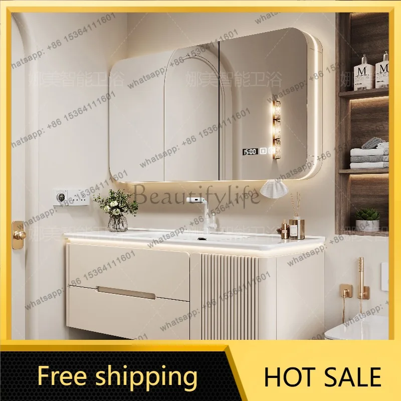 FG Room Decor Beauty Bathroom Cabinet Vintage Simple Large Size Interior Creative Luxury Cupboard Wooden Vestidores Home Furnitu
