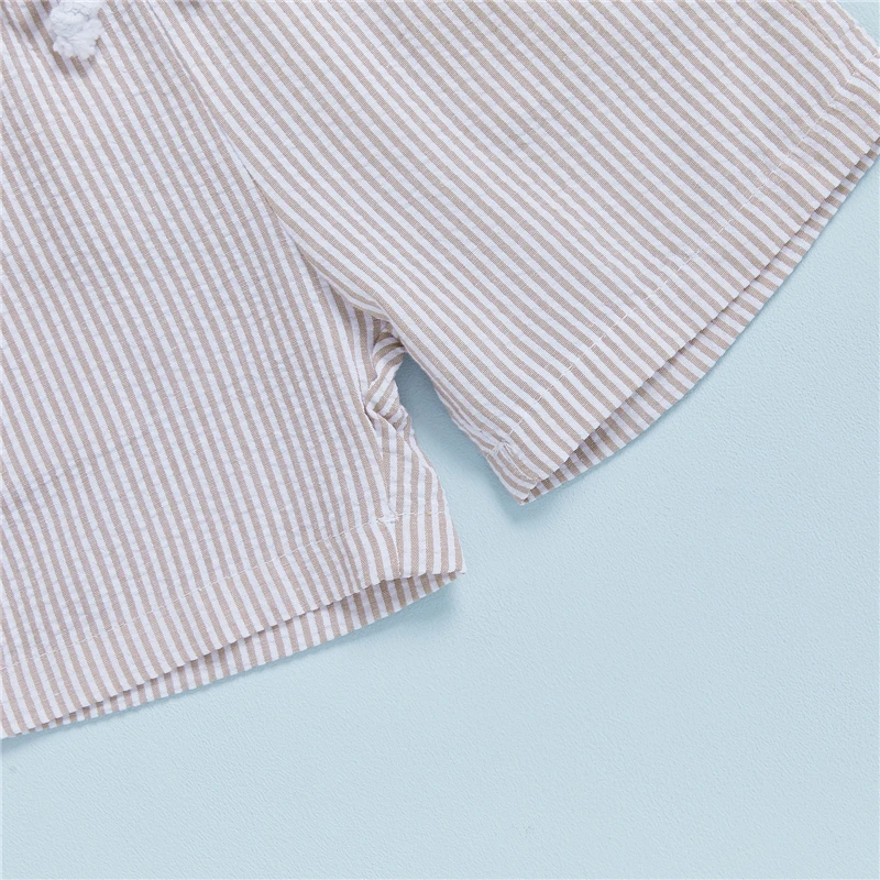 أطقم ملابس الهالوين للأطفال والأولاد تي شيرت مطرز بأكمام قصيرة مع شورت مخطط طقم ملابس صيفية للأطفال الصغار