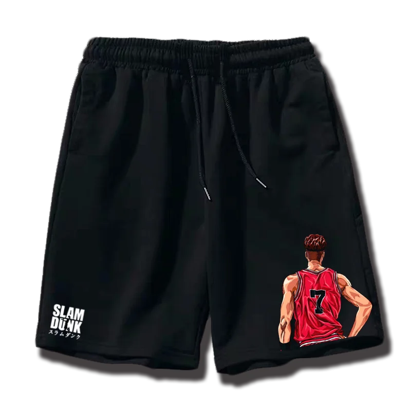 

Спортивные шорты из чистого хлопка в стиле аниме SLAM DUNK Xiangbei Wuhu Liuchuan, клен Сакураги, цветочная дорога, дышащие брюки с пятью точками