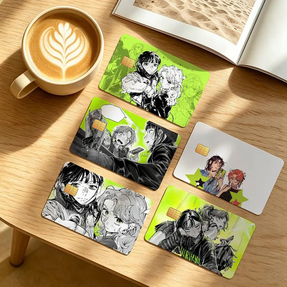 T-The Guy She Was Interested Credit Card Public Transportation Cards Protective Sticker Waterproof Card Face Decoration 4PCS