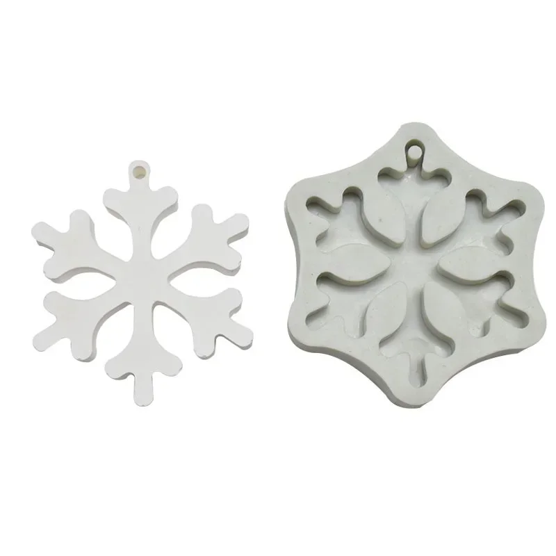 Christmas Tree Elk Snowflake Silicone Mold DIY Aromatherapy Wax Gypsum Plaster Casting Mould Car Pendant Craft Decor