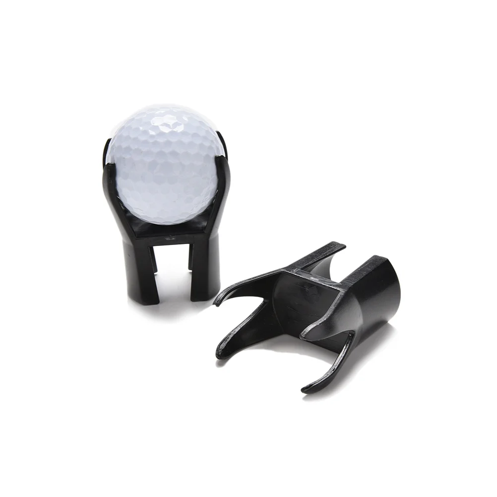 

2pcs Golf Ball Retriever Black Pvc Pick Up Tool Portable Training Aid For Putter Grips Rotatable Finger Retrieval Device