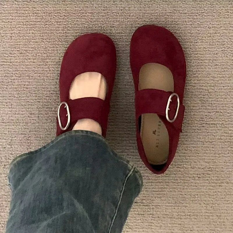 Loafers Shoes for Women Flats Suede Casual Sport Shoes Shallow Fashion Woman's Sneakers 2025 Autumn Cozy Zapatillas De Mujer