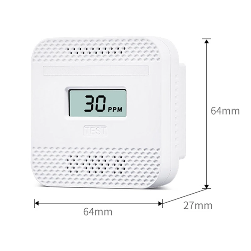 Carbon Monoxide Detector, Carbon Monoxide Alarm With Digital Display, Home Security Alarm, Replaceable Batteries