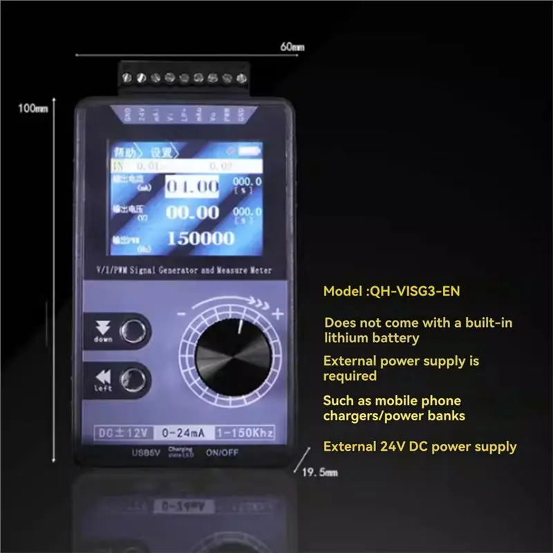 Superior Handheld PWM Pulse Signal Generator 4-20Ma For Voltage Measurement Without Lithium Battery Current Source