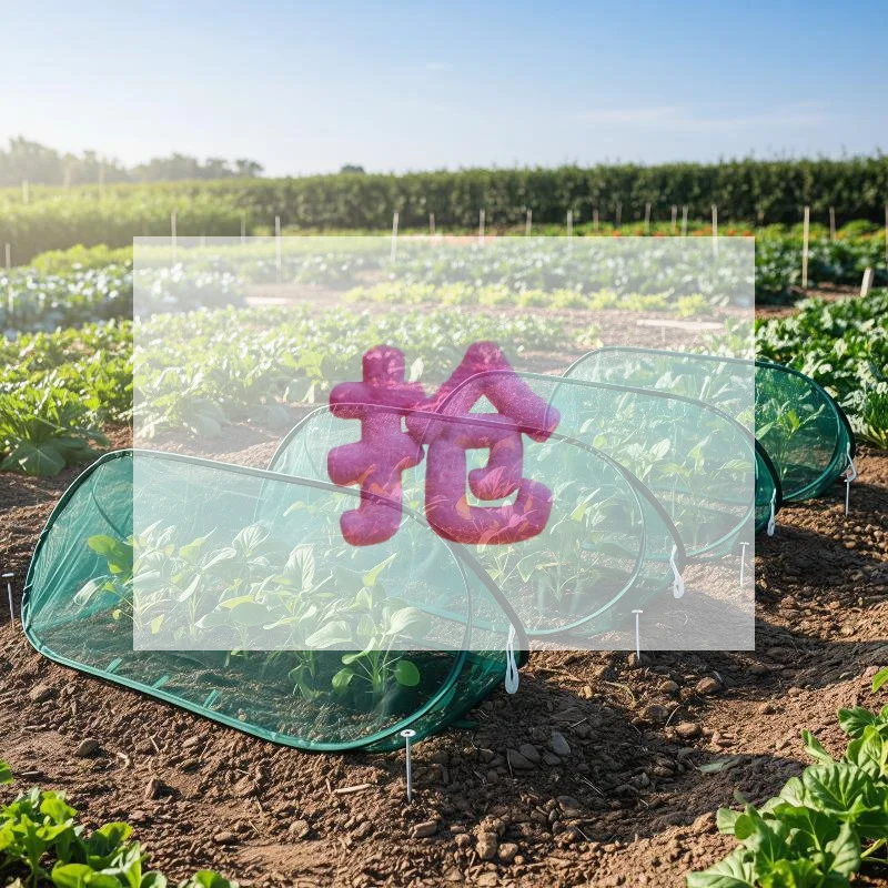 1Pc Foldable Plant Protection Netting Up Netting Garden Row Covers With 8Pcs Ground Stakes Mesh Plant Cage For Yard Flower Beds