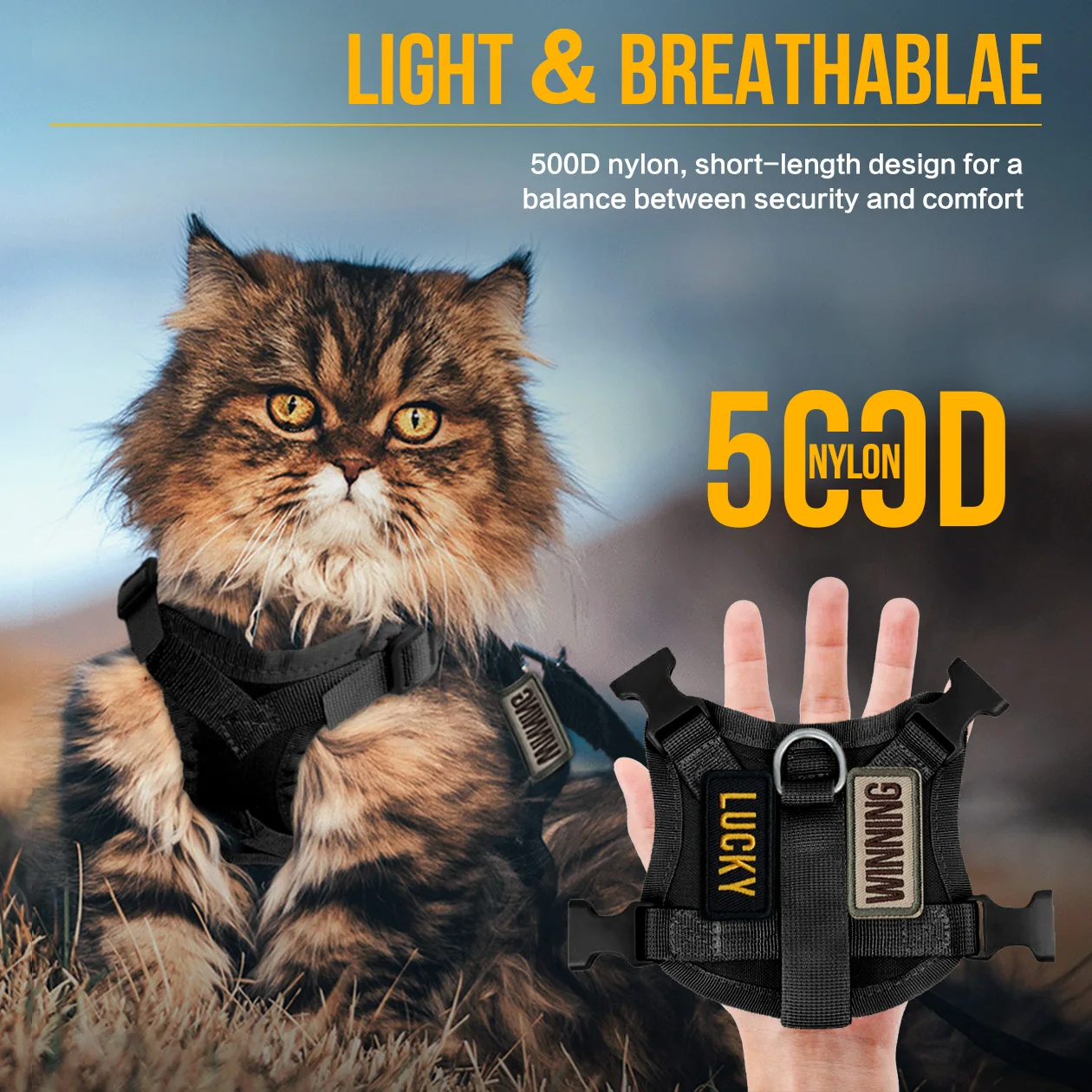 Katzengeschirr und Leine-Set, auslaufsicher, für kleine, mittelgroße Hunde und Katzen, atmungsaktiv, reflektierend, verstellbar, für Kätzchen, Brustgurt, Heimtierbedarf