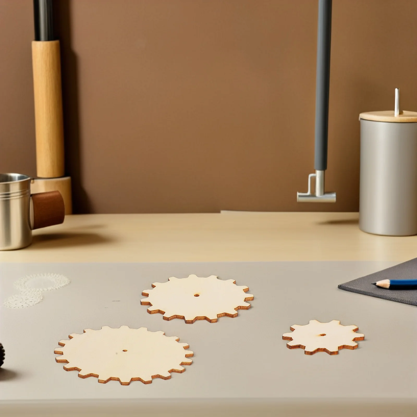 45 قطعة مجموعة تعليمية خشبية إبداعية 5 سنتيمتر/7.5 سنتيمتر/10 سنتيمتر دوائر خشبية غير مكتملة شرائح طبيعية مع ثقوب للأطفال الحرفية ذاتية الصنع