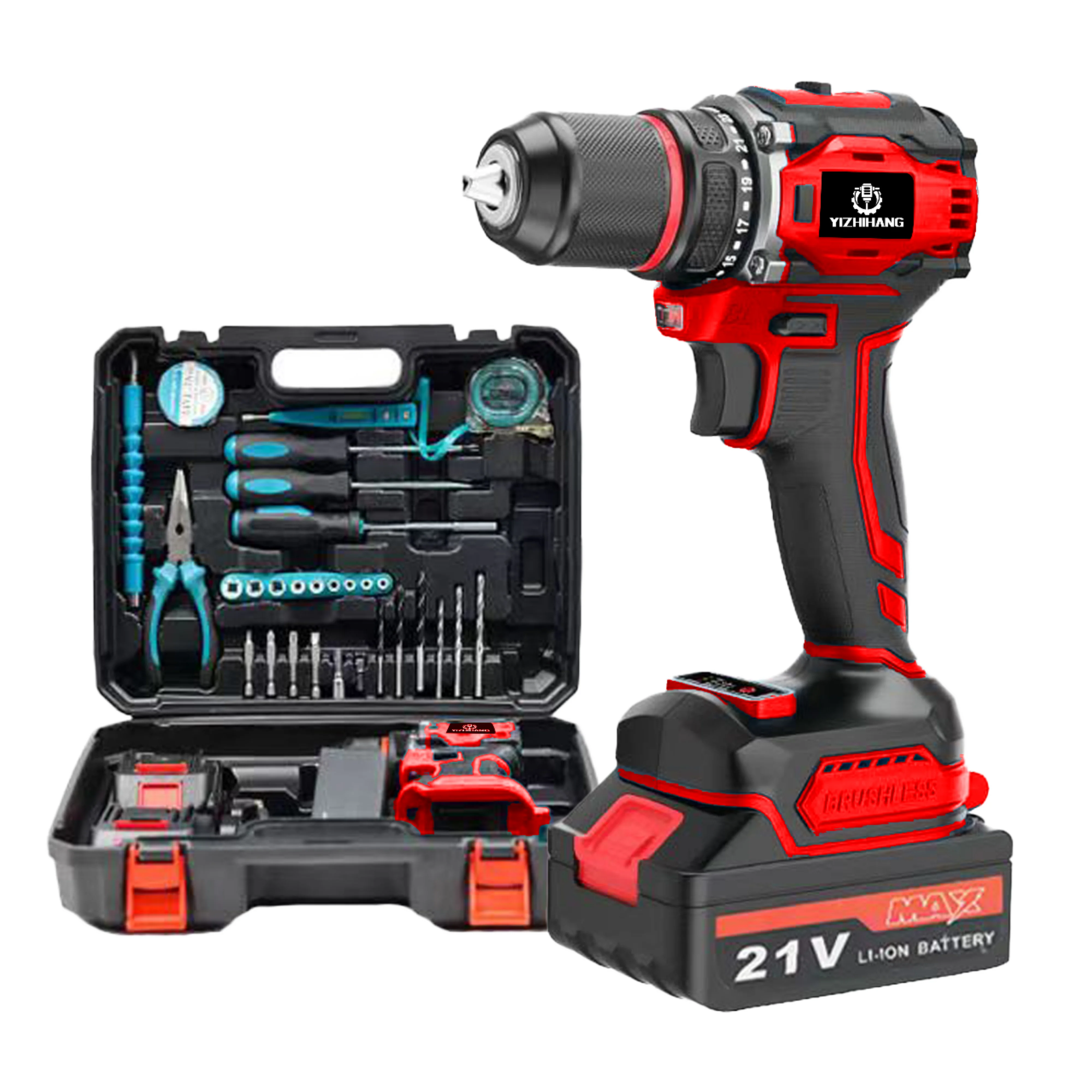 2026-mini-electric-cordless-screwdriver-24v-brushless-motor-keyless-30mm-max-variable-speed-battery-power-tool-sets-oem