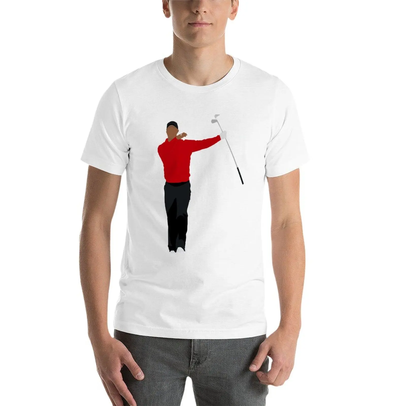 Tiger Sunday Red, Golf Clubs, Club Twirl, pga, Augusta, The Master, Win, Fist Pump, Golf, Golfer, Golfing, Golf Lover, F T-Shirt