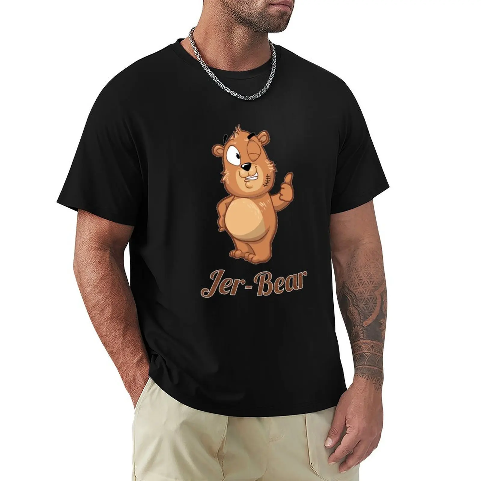 

Jer-Bear T-Shirt cotton man t-shirts topping anime stuff mens graphic t-shirts hip hop