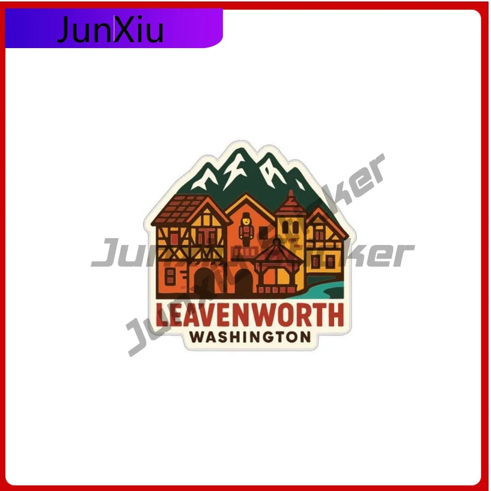 

Leavenworth Washington Waterproof Sticker Vinyl Die-cut Decal Travel City Skyline Landmark Design Decal For Car Decals And Graph